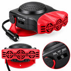 Portable Car Heater 12V Plug-In Heat & Fan Modes 180° Rotation