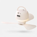 Portable Ceiling Fan Rechargeable Ultra-Quiet LED Light