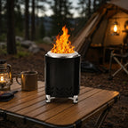 Portable Fire Bowl Heat-Resistant Metal Elevated Stand