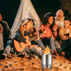 Portable Fire Bowl Heat-Resistant Metal Elevated Stand