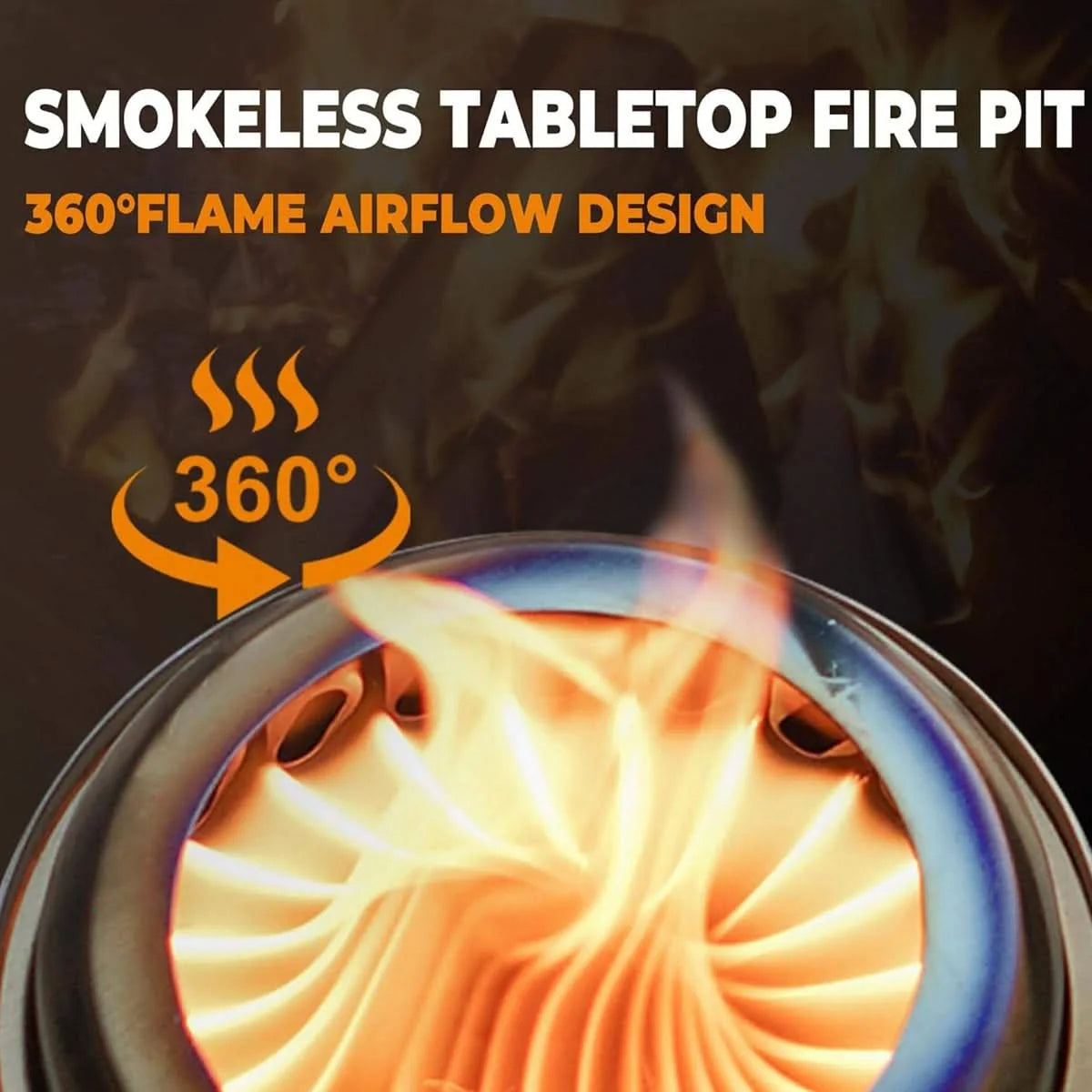 Portable Fire Bowl Heat-Resistant Metal Elevated Stand