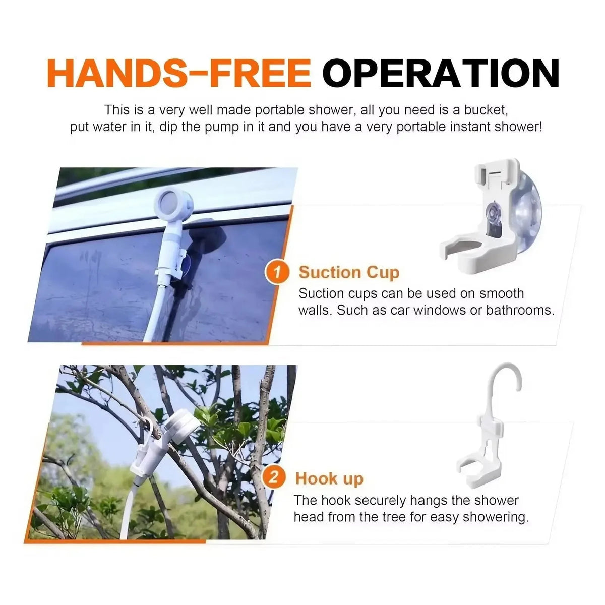Portable Shower USB Rechargeable & Adjustable Jet