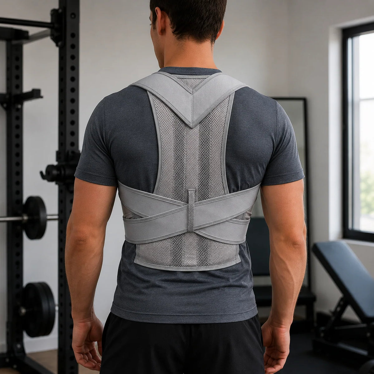 Posture Corrector Brace Adjustable Breathable Mesh Upper Back Support