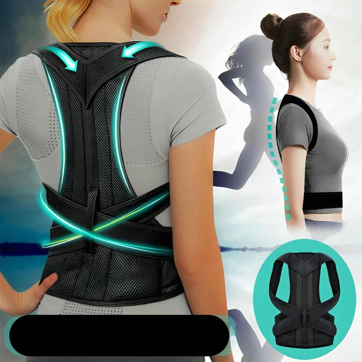 Posture Corrector Breathable Mesh & Adjustable Velcro