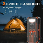Power Bank Solar & Wireless Charging 20,000mAh Built-In Cables