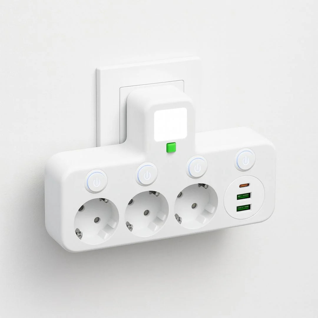 Power Strip 3 Outlets USB-A & USB-C Surge Protection