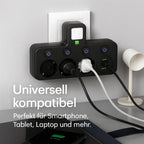 Power Strip 3 Outlets USB-A & USB-C Surge Protection
