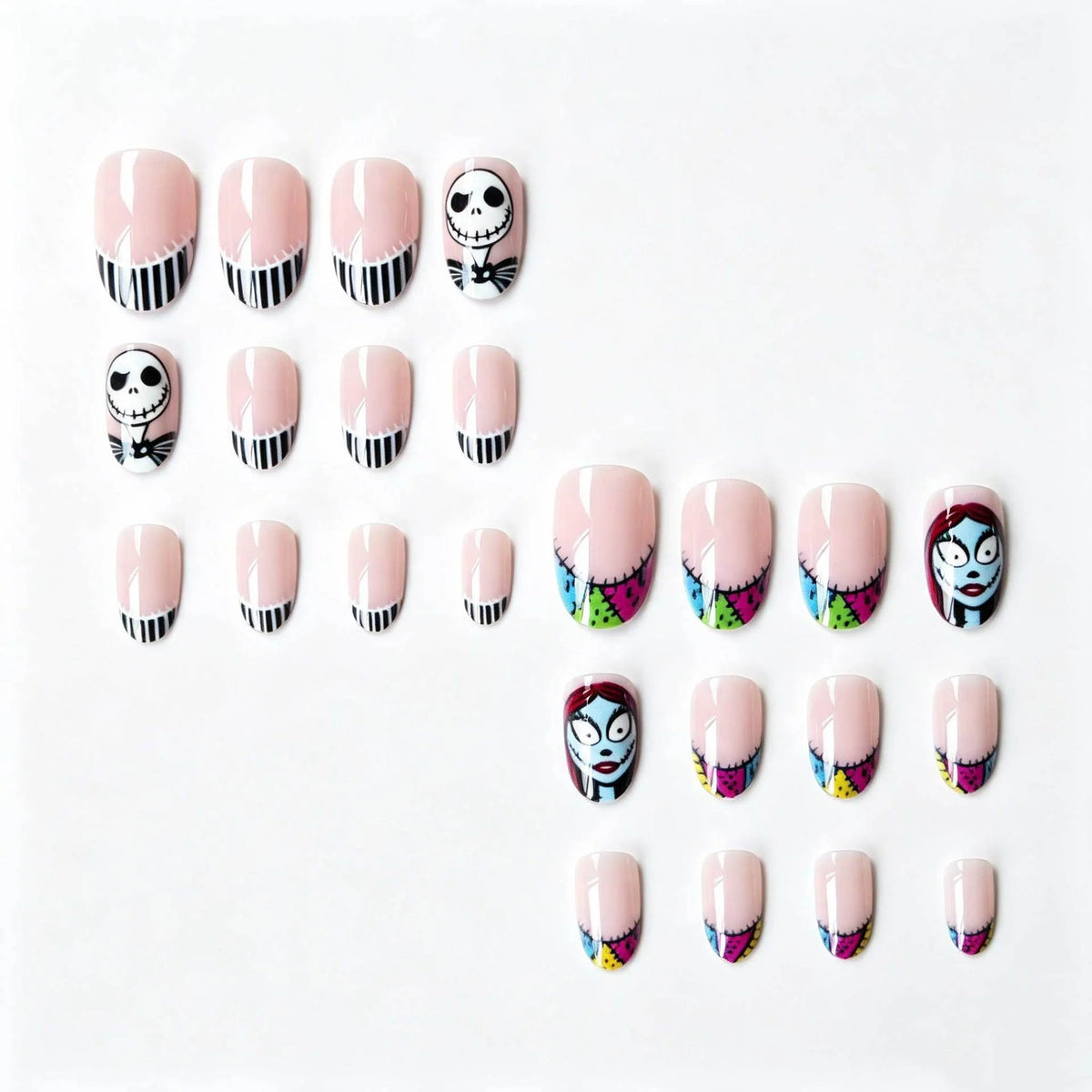 Press-On Nails Halloween Character Designs Easy Application