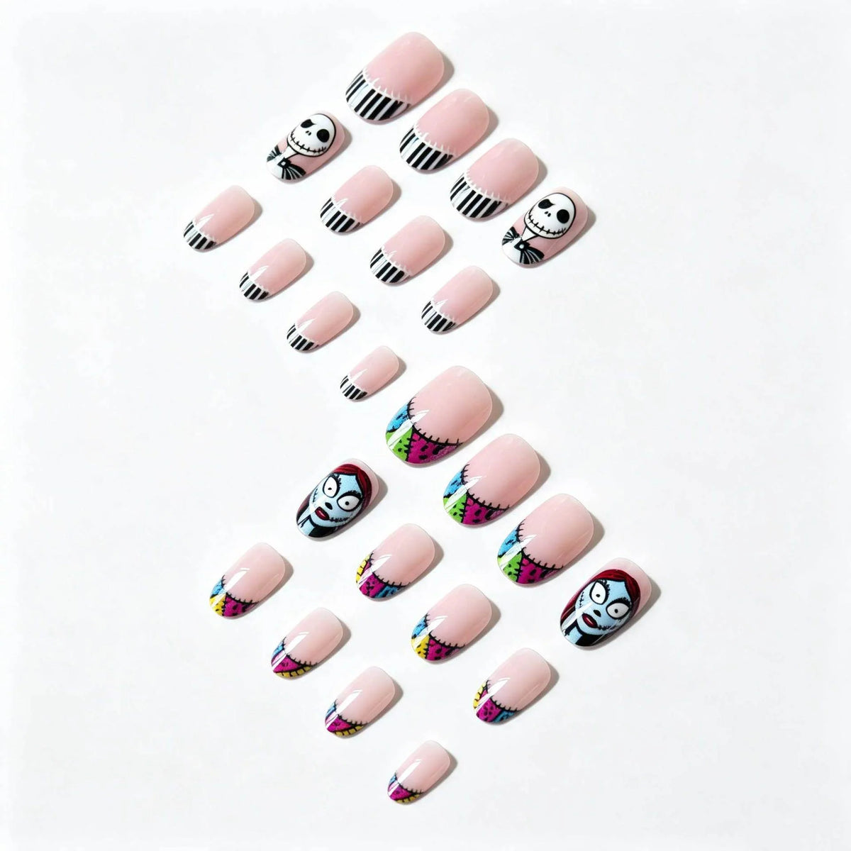 Press-On Nails Halloween Character Designs Easy Application