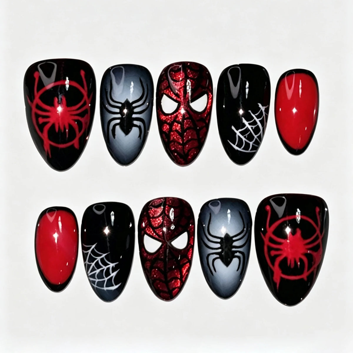 Press-On Nails Superhero Design Easy Application