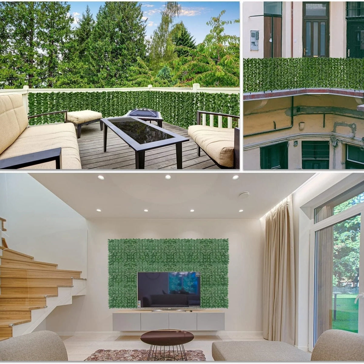 Privacy Screen Dense Leaf Coverage UV-Resistant