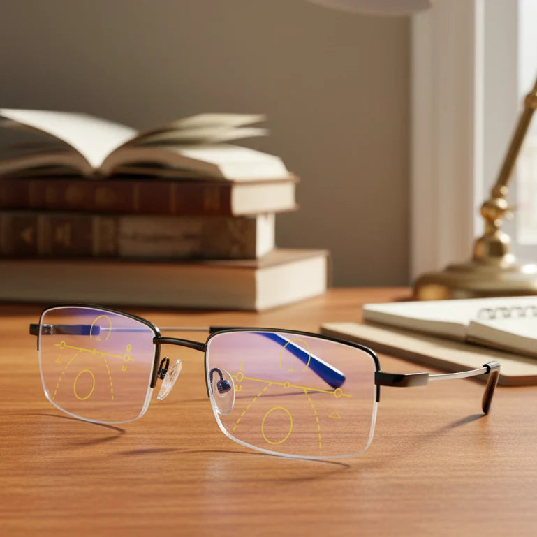Progressive Glasses Color-Changing Scratch-Resistant Lenses