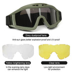 Protective Goggles Impact-Resistant Polycarbonate Lenses Adjustable Strap