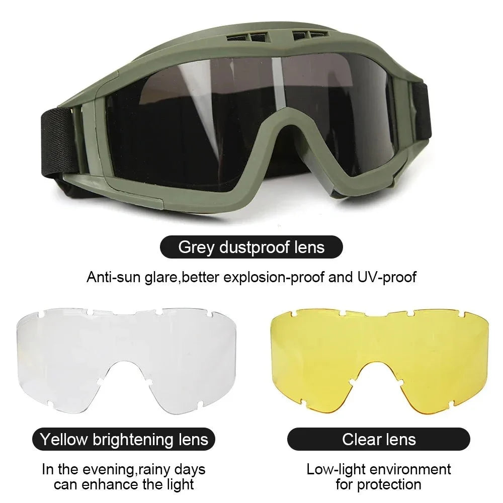 Protective Goggles Impact-Resistant Polycarbonate Lenses Adjustable Strap