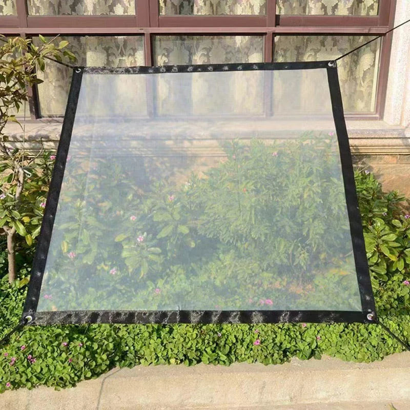 Protective Tarp Clear Translucent Weather-Resistant Tear-Resistant