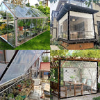 Protective Tarp Clear Translucent Weather-Resistant Tear-Resistant