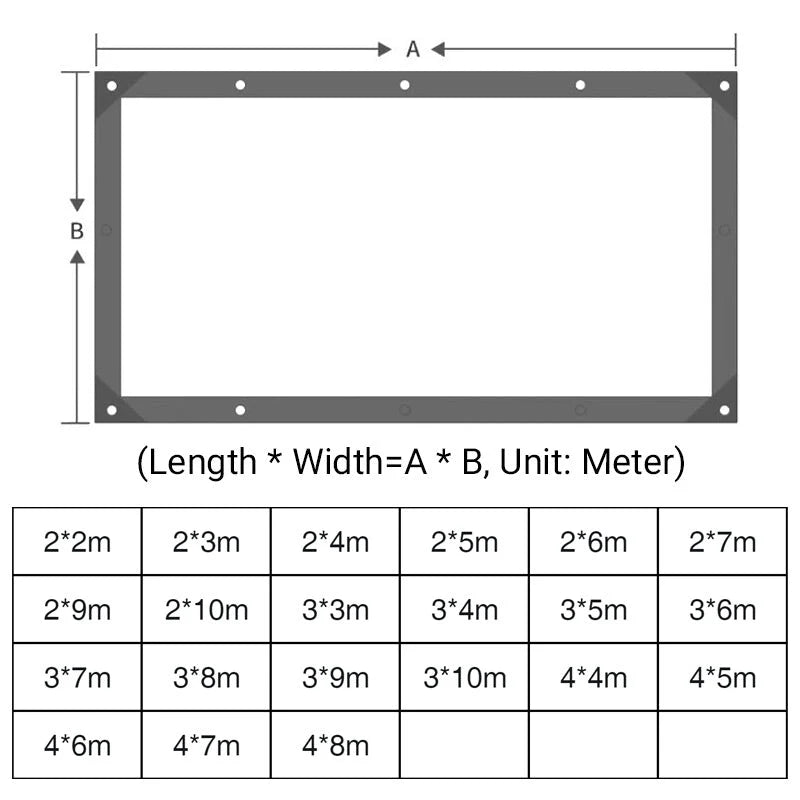 Protective Tarp Clear Translucent Weather-Resistant Tear-Resistant