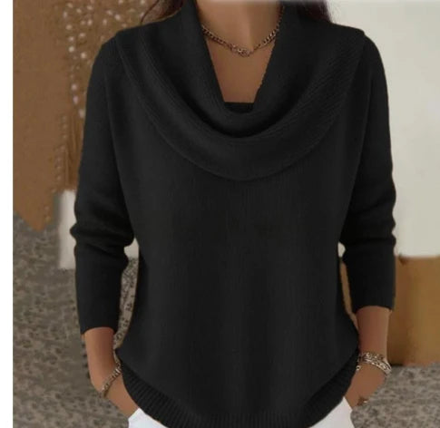 Pullover Sweater Thick Knit Loose Fit Long Sleeve