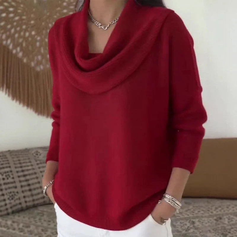 Pullover Sweater Thick Knit Loose Fit Long Sleeve