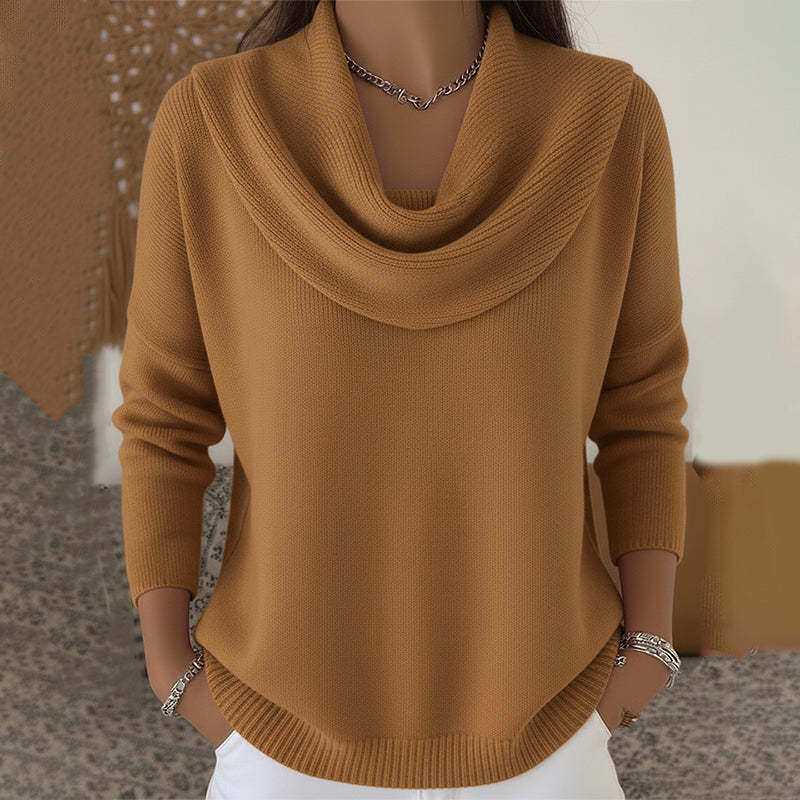 Pullover Sweater Thick Knit Loose Fit Long Sleeve