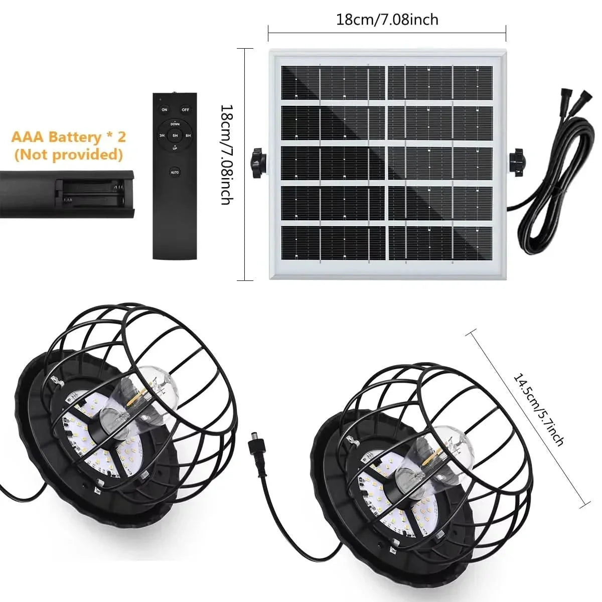 Pumpkin Lanterns Separate Solar Panel & Remote