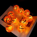 Pumpkin String Lights LED Waterproof Jack-O’-Lantern Design