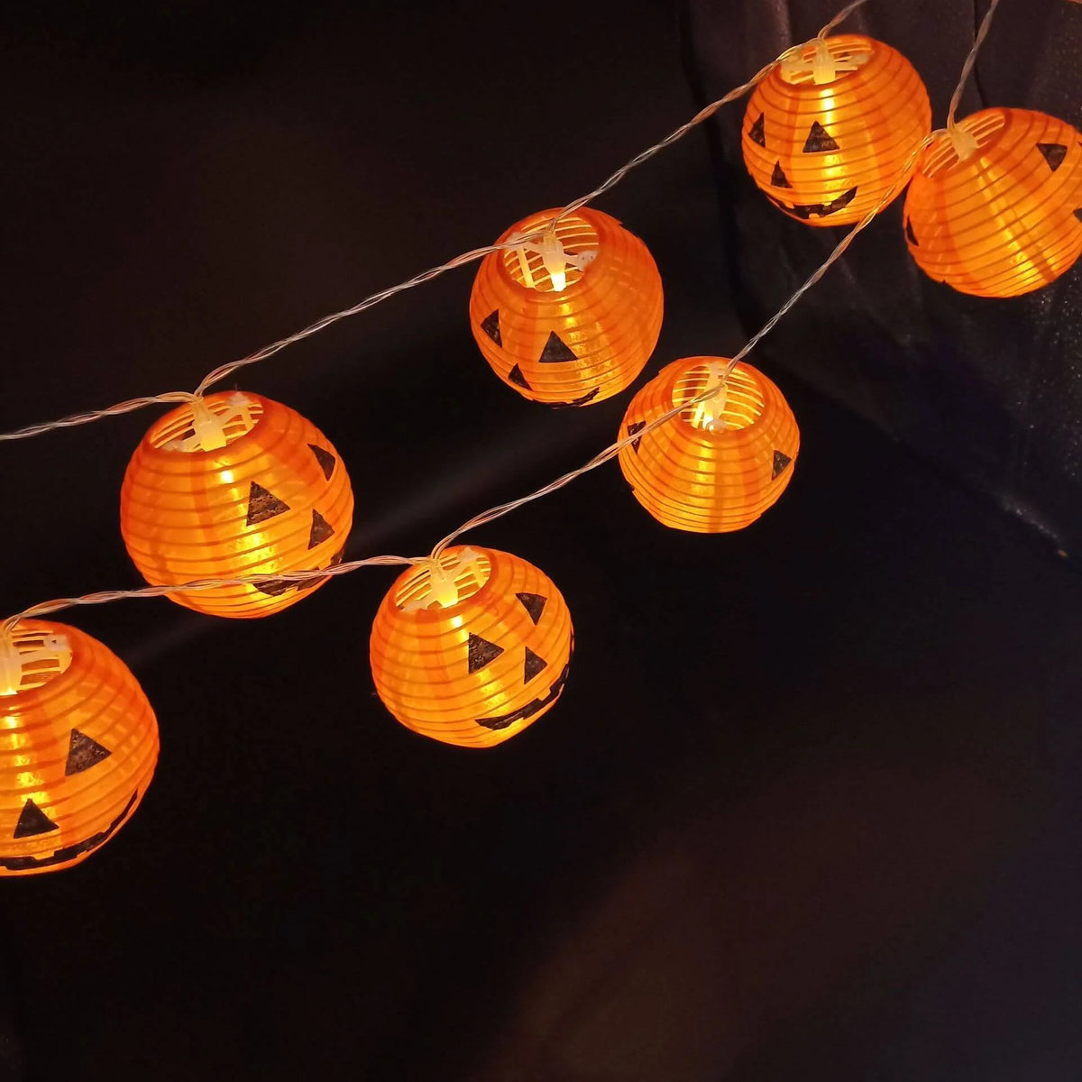 Pumpkin String Lights LED Waterproof Jack-O’-Lantern Design