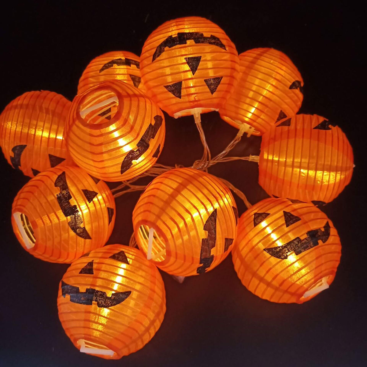 Pumpkin String Lights LED Waterproof Jack-O’-Lantern Design