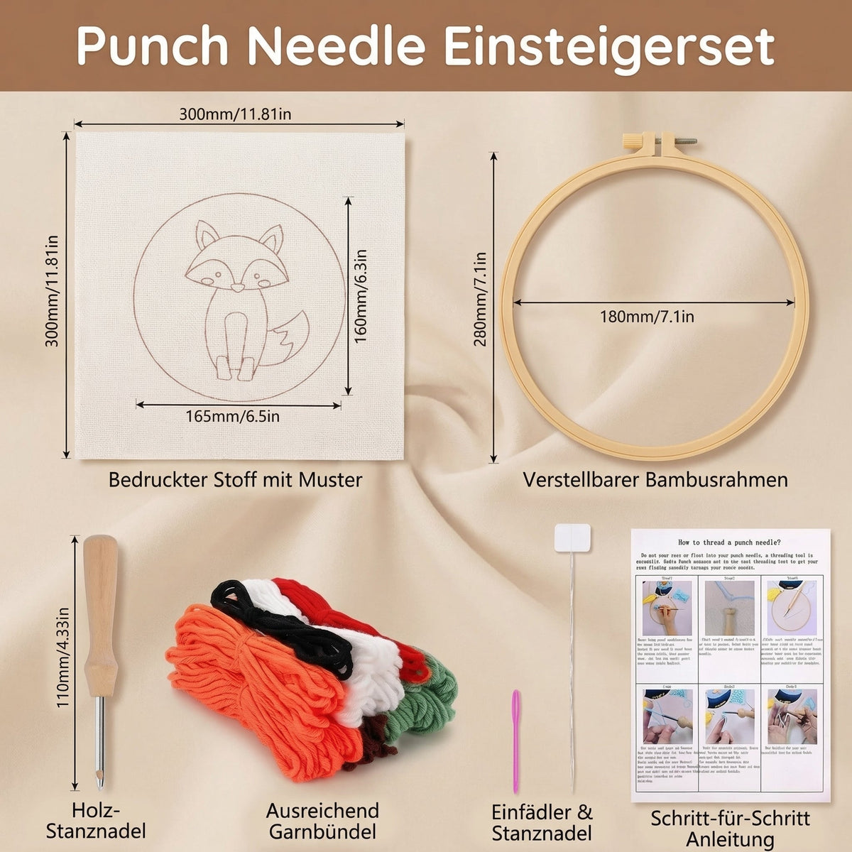 Punch Needle Kit Complete Starter 17 Patterns