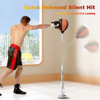 Punching Bag Stand Height-Adjustable Stable Base & Quick-Rebound