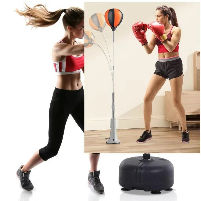 Punching Bag Stand Height-Adjustable Stable Base & Quick-Rebound