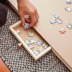 Puzzle Table Wooden Folding 4 Drawers 1500-Piece Capacity