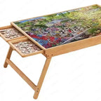 Puzzle Table Wooden Folding 4 Drawers 1500-Piece Capacity