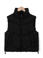 Quilted Vest Wind-Resistant High Stand Collar Side Pockets