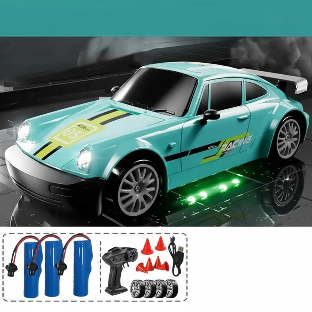 RC Drift Car All-Wheel Drive & Dual Tires LED Lighting