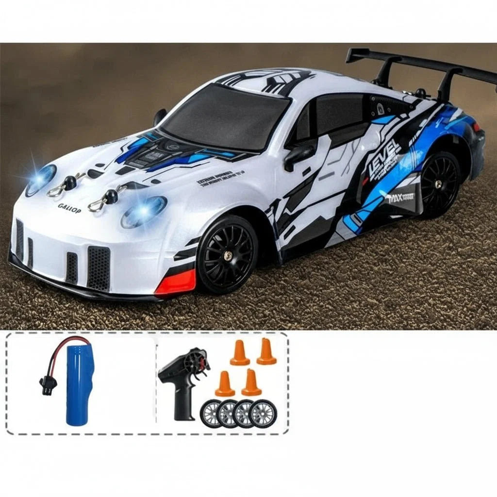 RC Drift Car All-Wheel Drive & Dual Tires LED Lighting
