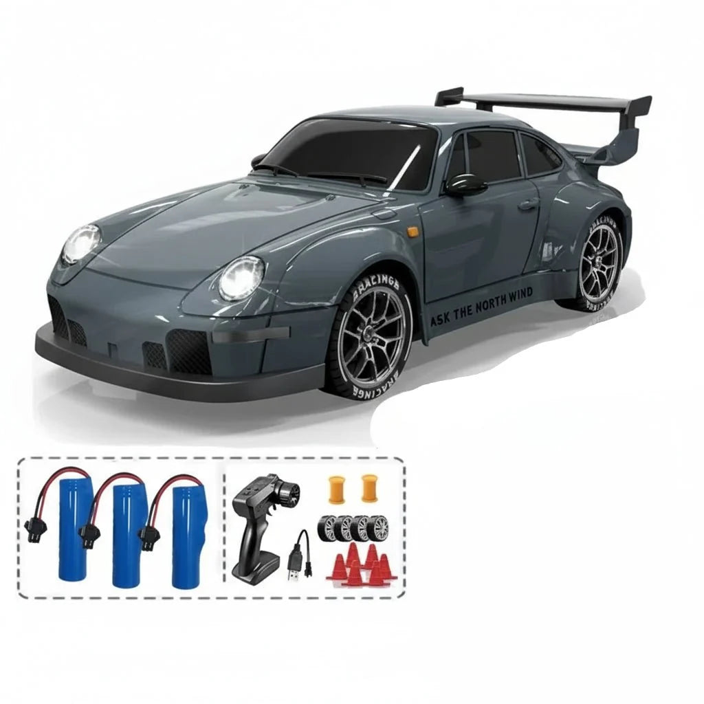 RC Drift Car All-Wheel Drive & Dual Tires LED Lighting