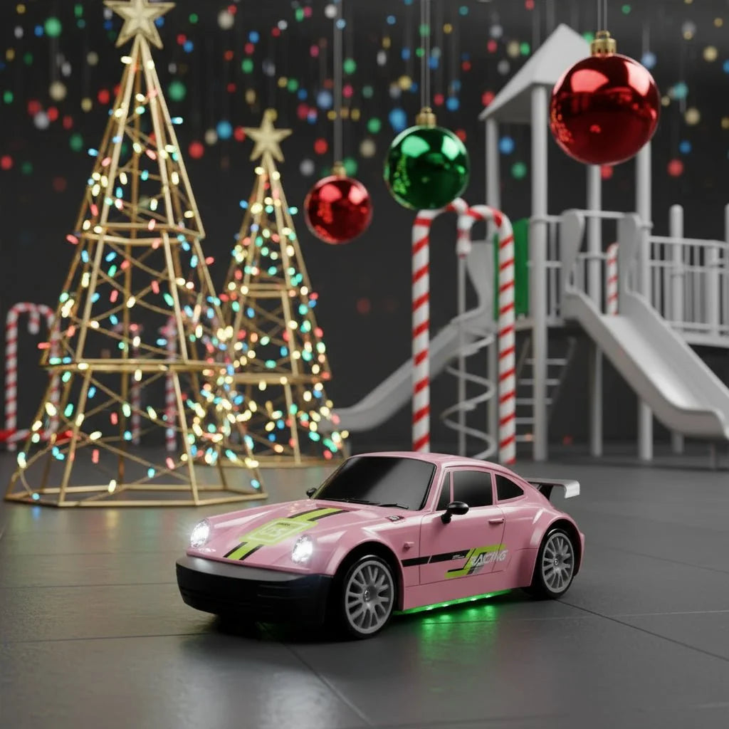 RC Drift Car All-Wheel Drive & Dual Tires LED Lighting