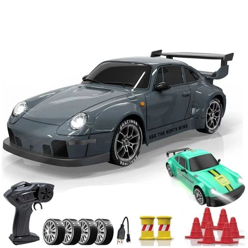 RC Drift Car All-Wheel Drive & Dual Tires LED Lighting