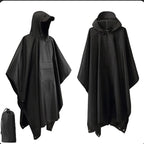 Rain Poncho 3-in-1 Waterproof Ripstop Nylon Packable