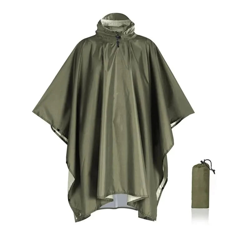 Rain Poncho 3-in-1 Waterproof Ripstop Nylon Packable