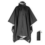 Rain Poncho 3-in-1 Waterproof Ripstop Nylon Packable
