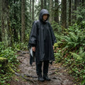 Rain Poncho 3-in-1 Waterproof Ripstop & Packable