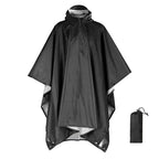 Rain Poncho 3-in-1 Waterproof Ripstop & Packable