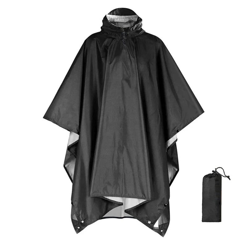 Rain Poncho 3-in-1 Waterproof Ripstop & Packable