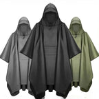 Rain Poncho 3-in-1 Waterproof Ripstop & Packable