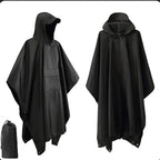 Rain Poncho 3-in-1 Waterproof Ripstop & Packable