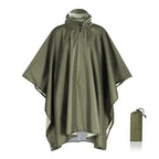 Rain Poncho 3-in-1 Waterproof Ripstop & Packable