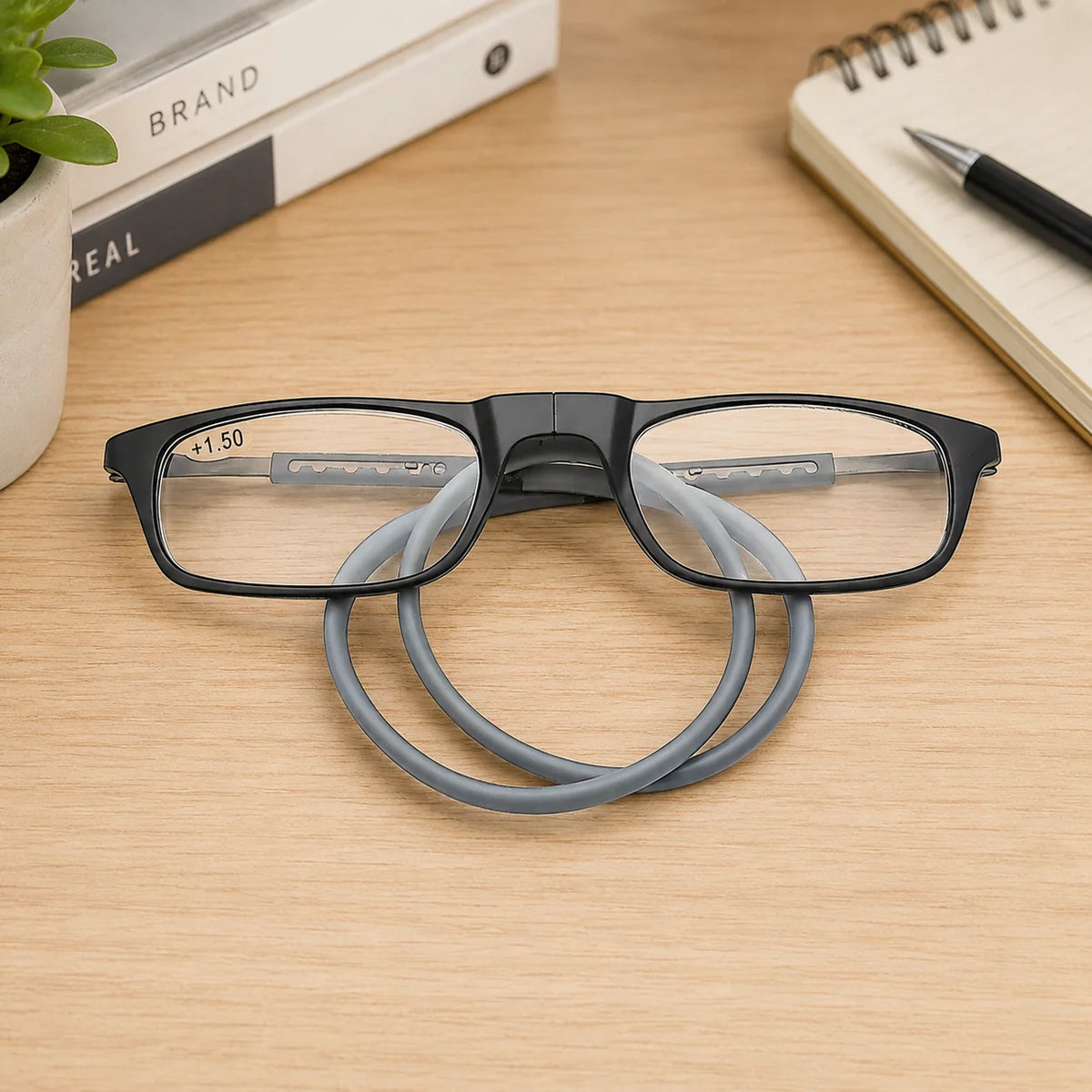 Reading Glasses Magnetic Snap Neck Cord +1.00 to +3.50