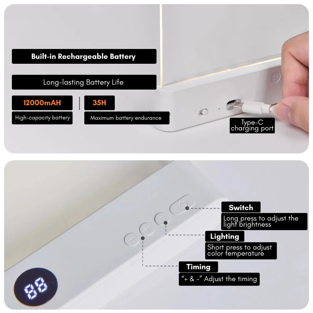 Reading Lamp LED Dimmable Flexible Arm USB Powered